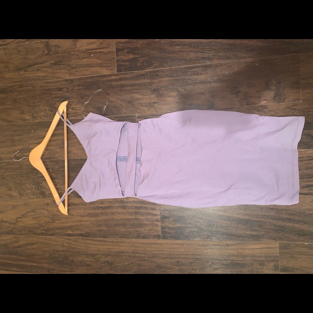 Lavender fitted dress